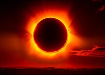 Increíbles imágenes desde el espacio capturan el eclipse solar total