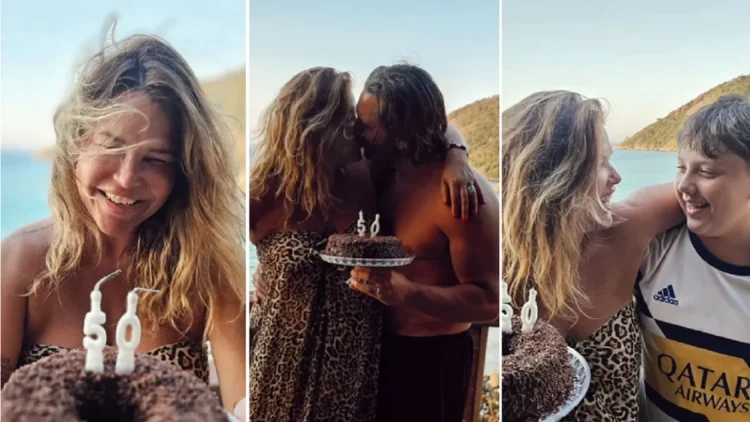 Nazarena Vélez festeja sus 50 años en una playa brasileña rodeada de su familia