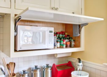 Conoce los puntos donde colocar el microondas en la cocina.